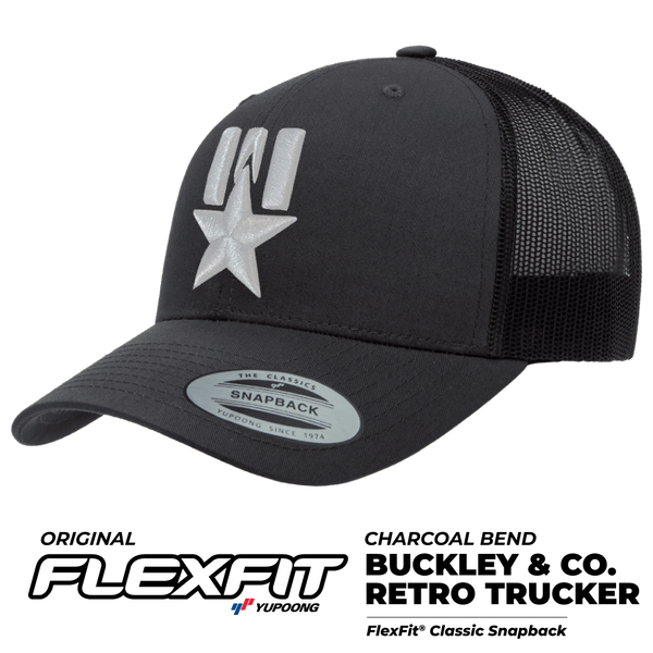 FLEXFIT® CHARCOAL CLASSIC RETRO TRUCKER