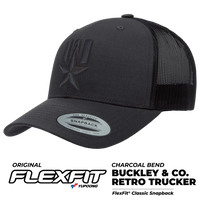 FLEXFIT® CHARCOAL CLASSIC RETRO TRUCKER