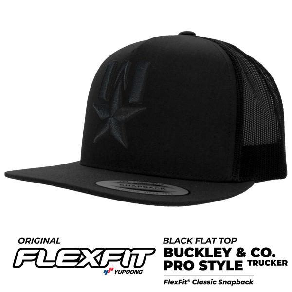 FLEXFIT® BLACK PRO STYLE TRUCKER