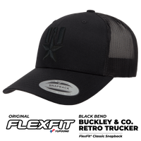 FLEXFIT® BLACK CLASSIC RETRO TRUCKER